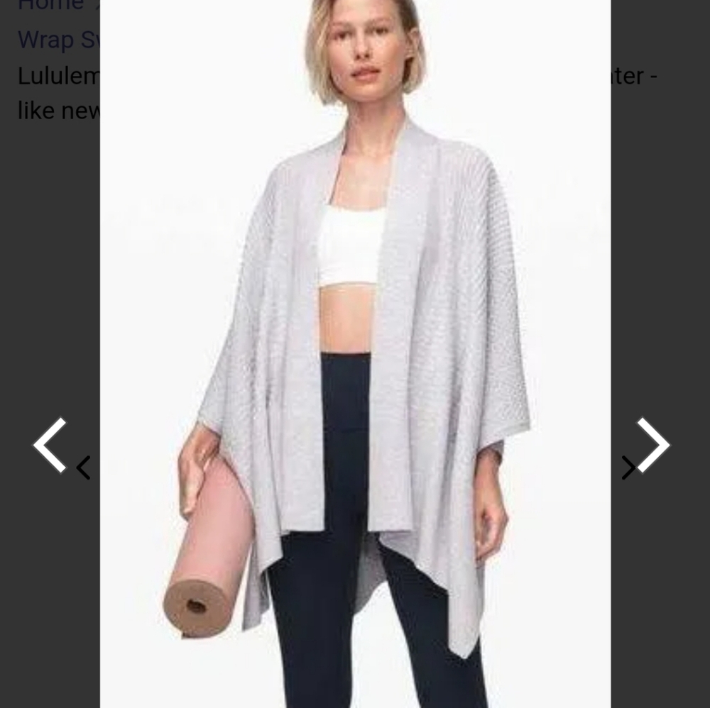 Lululemon Dream Weaver Wrap‎ shawl  weathered core grey one size Like New